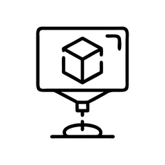 3d printing icon, 3d printing flat illustration - simple vector illustration of 3d printing , perfect for icons and logos