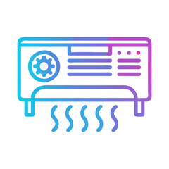 air conditioner icon, air conditioner flat illustration - simple vector illustration of air conditioner , perfect for icons and logos