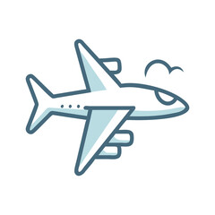 airplane icon, airplane flat illustration - simple vector illustration of airplane , perfect for icons and logos
