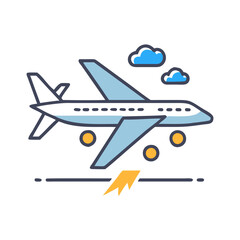 airplane icon, airplane flat illustration - simple vector illustration of airplane , perfect for icons and logos