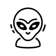 alien icon, alien flat illustration - simple vector illustration of alien , perfect for icons and logos