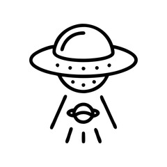 alien life ufos icon, alien life ufos flat illustration - simple vector illustration of alien life ufos , perfect for icons and logos