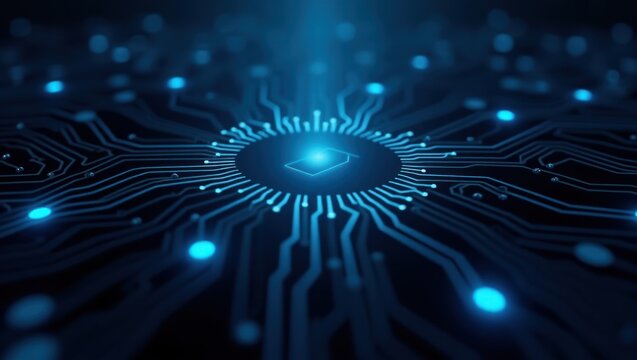 Circuit Board with Central Chip