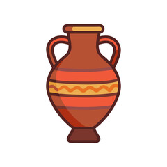ancient pottery icon, ancient pottery flat illustration - simple vector illustration of ancient pottery , perfect for icons and logos