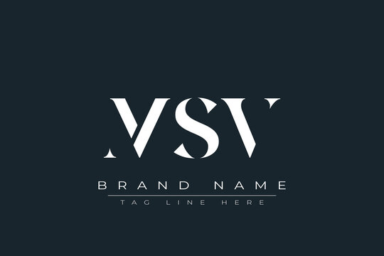 MSV abstract letter logo design. This logo is designed by three abstract letters.