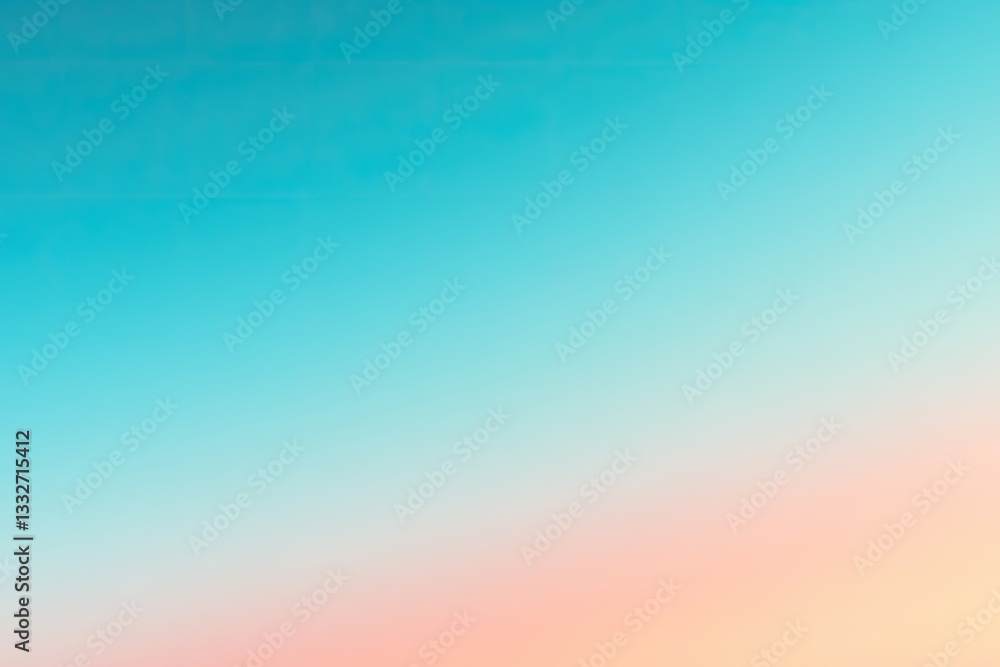 Poster smooth blend of pastel gradients with gentle transition from cool blue to warm peach creating serene