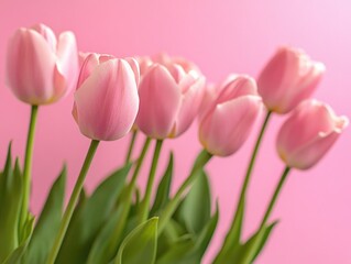 Fototapeta premium Bunch of Pink Tulips