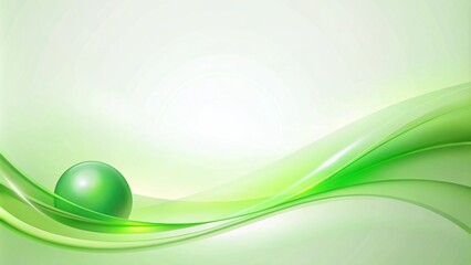 Obraz premium Green Curved Background Design for PowerPoint Presentations