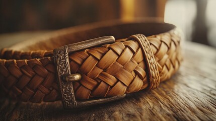 Woven Belt with Metal Buckle
