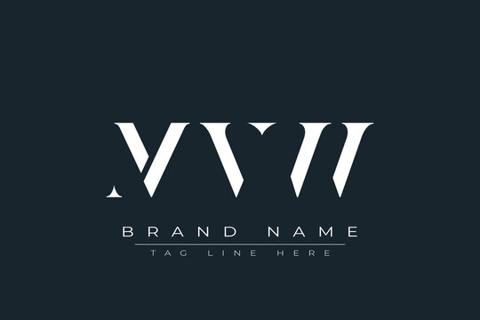 MVW abstract letter logo design. This logo is designed by three abstract letters.