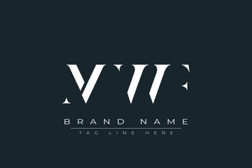 Obraz premium MWF abstract letter logo design. This logo is designed by three abstract letters.