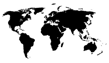 World Map Vector isolated on white background