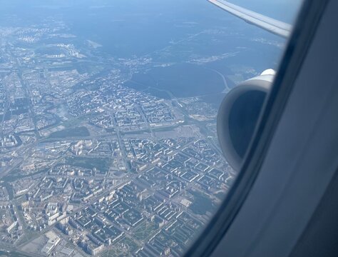 View out of airplane on the ground photo 