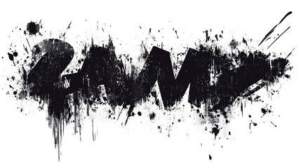 Professional editable grunge text effect PSD template isolated on white background