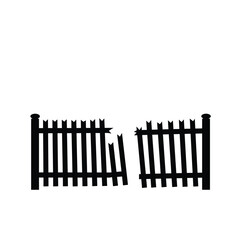 black and white fence