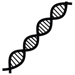 dna strand on white background