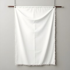 Blank empty vinyl hanging vertical banner sign for Advertisement Marketing Event Promotion Display Template