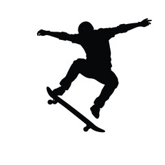 silhouette of a man jumping