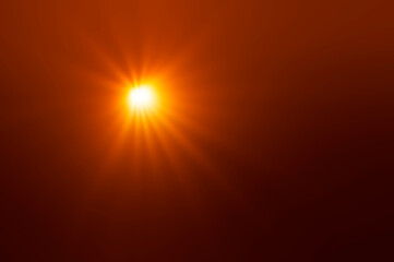 Fototapeta premium golden sunbeam sunlight beam sunshine sunset bright. Isolated yellow light rays animation. Shine or sun effect on black screen background. Glitter, shiny, bright, flare. orange sunrays, bokeh.