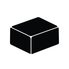 black cube isolated on white