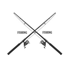 Silhouette fishing rod 