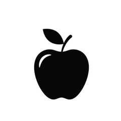 red apple on black background