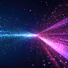 Fototapeta premium Dynamic abstract light streaks in blue and pink creating a futuristic effect