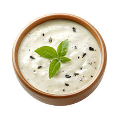Coconut Chutney Soup Bowl Isolated on Transparent Background