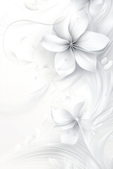 Elegant white floral design with delicate petals and graceful curves