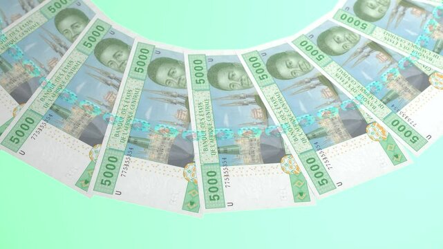 Grace Looping Design 5000 CFA Franc Curency of Central African Republic