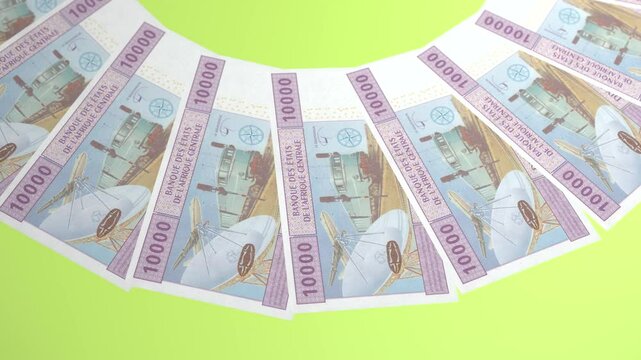 Grace Looping Design 10000 CFA Franc Curency of Central African Republic