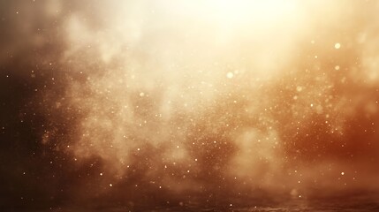 Golden Dust Motes Illuminate Dark Background