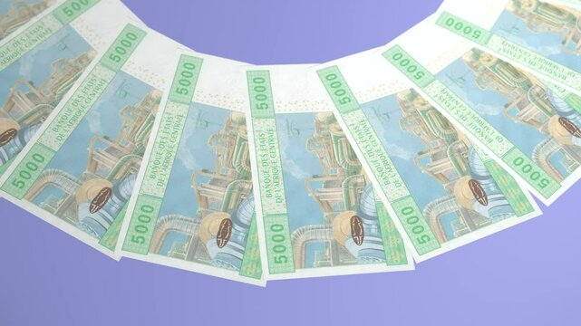 Grace Looping Design 5000 CFA Franc Curency of Central African Republic
