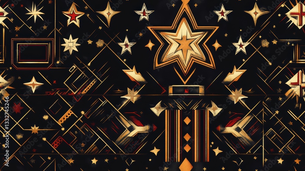 Aufkleber sophisticated seamless pattern featuring iconic texas elements in high fidelity design for modern ap
