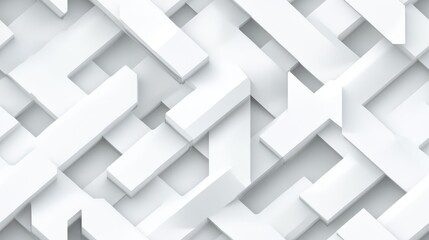 Fototapeta premium Seamless Interlocking Pattern of Delicate Blocks in Soft White Tones, Ideal for Backgrounds and Textures in Design Projects
