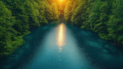 Aerial view of a beautiful river winding through an American National Forest - Image 11 of 12 - 5824 x 3264 19MP - created by AI