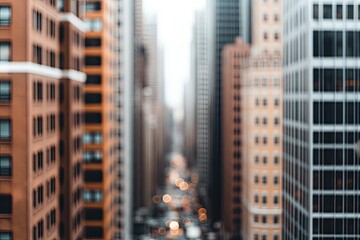 Fototapeta premium close-up of bustling megacity street showcasing diverse architectural styles and cultural influences