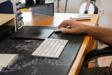 man working on computer