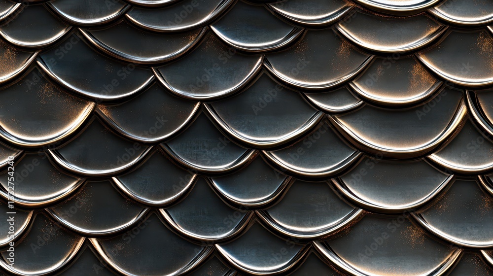 Poster intricate seamless thai wave pattern design with subtle metallic finish and elegant texture for uniq
