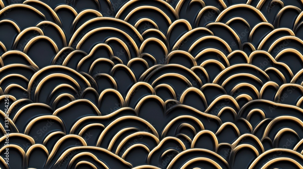 Poster seamless thai wave pattern design with subtle curves and flowing lines for elegant backgrounds and t