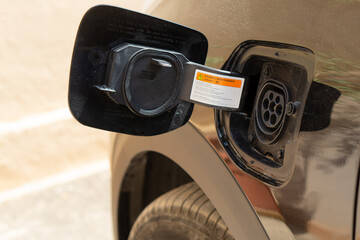 close up of a gas pump nozzle