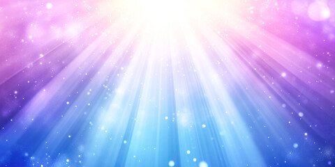 Fototapeta premium Radiant pink and blue abstract light burst with sparkling particles
