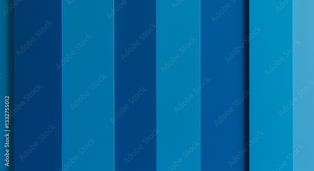 Poster abstract blue vertical stripes background - vertical stripes of varying shades of blue create a simp