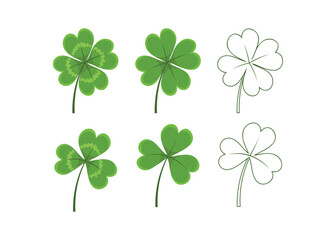 Green clover leaf set