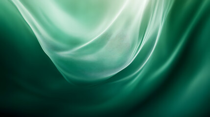 Abstract Green Silk Drape Elegant Texture Background