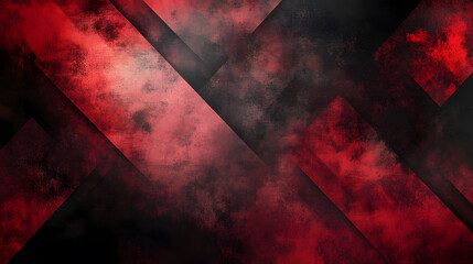 Abstract Red and Black Grunge Geometric Background Texture