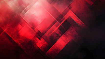 Abstract Red and Black Geometric Background with Grunge Texture
