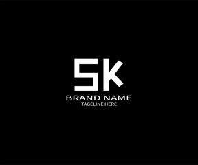 Minimalist SK Logo Design for Modern Brand Identity