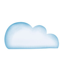 Beautiful cloud symbol icon drawing.