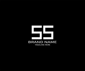 Fototapeta premium Minimalist SS Logo Design for Modern Brand Identity